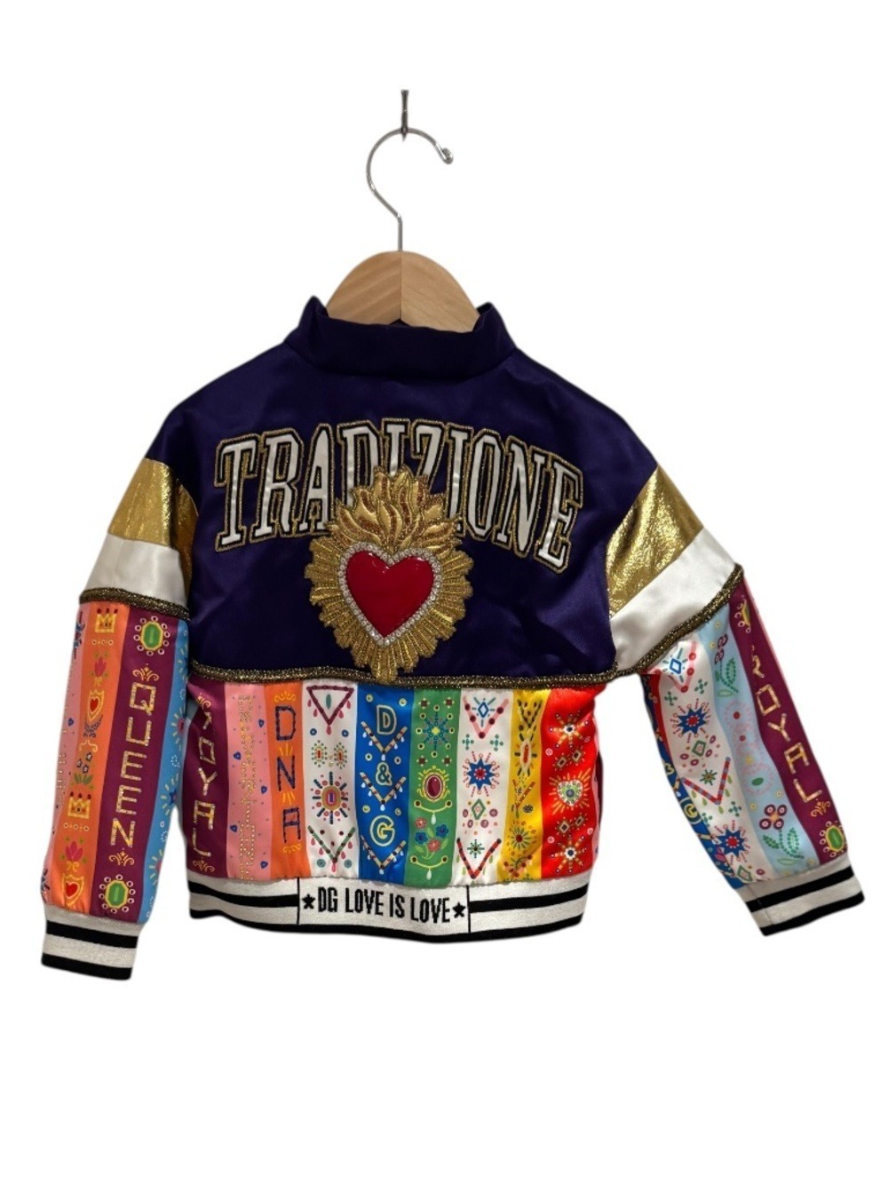 DOLCE & GABBANA DNA satin embellished floral bomber jacket - size 3 - Picture 2 of 10